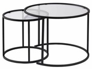 Aurum Black dohányzóasztal szett 60 cm, 2 db