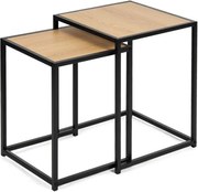 Tárolóasztal szett tölgyfa dekorral 2 db-os 38x38 cm Noah – Bonami Essentials