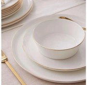 24 darabos étkészlet fehér/arany/porcelán