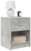2 db betonszürke éjjeliszekrény fiókkal 40x34x50 cm