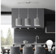 Eglo Eglo - LED Csillár zsinóron TUNJA 3xE27/60W/230V szürke EG32521A