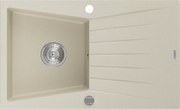 Mexen Cesar  konyhai mosogató gránit 1 medence+csepegtetö+ pop up szifon  775 x 470 mm, beige - 6514771010-69 1 medencés