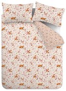 Narancssárga-bézs kétszemélyes ágyneműhuzat 200x200 cm Woodland Fox – Catherine Lansfield