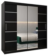 Ruhásszekrény 200 cm Verika 4 200 (fekete). 1064311