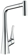 Hansgrohe Metris M71, karos konyhai csaptelep 320, Eco, kihúzható zuhany, 2jet, króm, HAN-14780000