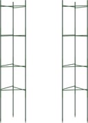 vidaXL 2 db acél és polipropilén paradicsomketrec 154 cm