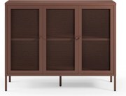 Borvörös fém komód 121x90x40 cm Fayna – Marckeric