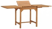 kihúzható tömör tíkfa kerti asztal (110-160) x 80 x 75 cm