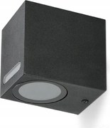 Homlokzati lámpa egyirányú GU10 négyzet fekete Querk 6 IP54 Kobi