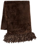 Flanelo sötétbarna pléd, 170 x 130 cm - Tiseco Home Studio