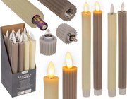 Led gyertya valódi viaszból 24 cm – villogó láng, időzítő 6h