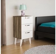 Éjjeli szekrényke BELLINI 80x40 cm barna/fehér