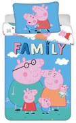 Peppa malac Big Pig Family gyerek, ovis ágyneműhuzat 100×135cm, 40×60 cm