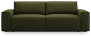 Sötétzöld buklé kinyitható kanapé 247 cm Jodie – Micadoni Home