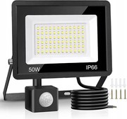 Jsdoin 50W Led lámpa Pir mozgásérzékelővel 4500 lm IP66 6500K