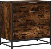 vidaXL füstös tölgy szerelt fa fiókos szekrény 70x41x70 cm