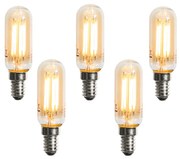 5 darabos E14 dimmelhető LED izzókészlet arany T25 4W 300 lm 2200K