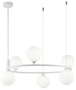 Maytoni MOD013PL-06W - Csillár zsinóron RING 6xG9/25W/230V fehér