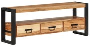 tömör akácfa TV-szekrény 120 x 30 x 45 cm