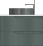 Piramida EURIDIKA fali fürdőszobabútor - mosdópult mosdó nélkül -2 fiókos - PINO ZÖLD - 65 x 48 x 53 cm