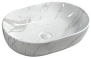 Sapho - DALMA 59x42 cm ráépíthető mosdó, kerámia/Carrara