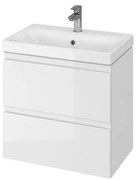 Cersanit S801-227-DSM - MODUO SLIM falra szerelhető fürdőszobai szekrény mosdóval, fehér