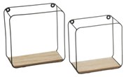 Fekete-natúr színű polc készlet 2 db-os 21 cm – Casa Selección