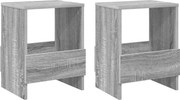 vidaXL Magazin állvány 2 pcs Szürke Sonoma 35 x 30 x 45 cm
