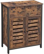 Padlószekrény, tálalószekrény polccal és fiókkal rusztikus barna