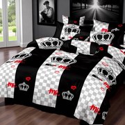 Ágynemű CROWN BLACK 7 részes 140X200 cm