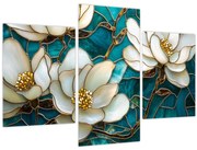 Kép - Ólomüveg magnóliával (90x60 cm)