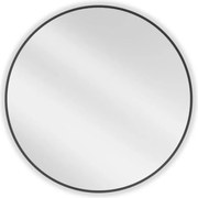 Mexen Loft kör alakú fürdőszobai tükör 80 cm, fekete keret - 9850-080-080-000-70