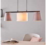 Eglo 55207 - Csillár zsinóron ALMEIDA 3xE14/25W/230V szürke