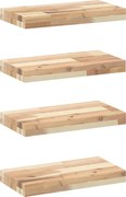 vidaXL 4 db kezeletlen tömör akácfa függőpolc 40 x 20 x 4 cm