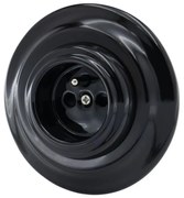 Bohemia-Design - Retro porcelán fali konnektor kerettel 250V/16A, fekete