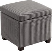 HOMCOM 30L Tároló Ottoman Kocka Lábpihentető Puff, Levehető Fedél, Kordbársony Velúrral Kárpitozva, Nappali, Hálószoba, Előszoba, Max. 120 Kg, 40 x 40