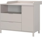 Krémszínű gyerek komód pelenkázó feltéttel 115x102x77 cm Alkmaar – Germania