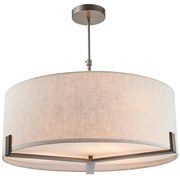 Endon 72635 - Csillár rúdon HAYFIELD 3xE27/40W/230V matt króm/szürke