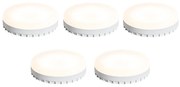 5 darabos GX53 3 lépésben dimmelhető LED izzó készlet 9W 900 lm 3000K
