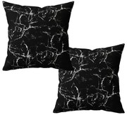 Szett 2 db díszpárnahuzat mikroszálas TEMPESTA 45x45 cm, fekete