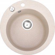 Gránit Mosogató Konyhai mosogató kerek egymedencés Rado bézs