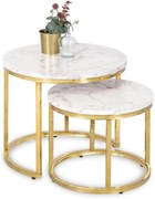 Dohányzóasztal szett Márvány színben. OLIS