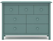 Petróleumkék borovi fenyő alacsony gyerek komód 110x80 cm Max – Marckeric