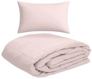 SUMMER nyári steppelt paplan 140x200 cm párnahuzattal 45x75 cm, púderrózsaszín