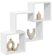 fehér szerelt fa faliszekrény 78 x 18 x 71 cm