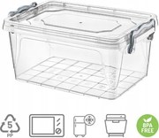 Ételtároló Doboz FEDÉLLEL5000ml Téglalap Alakú Ételtároló Liszt Cukor