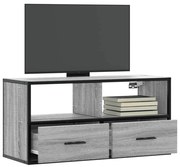 szürke sonoma színű szerelt fa és fém TV-szekrény 80x31x39,5 cm