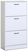 Cipőtartó (cipősszekrény), MDF, fehér, ABO-G1016 WT