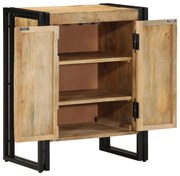 Cipőtartó Fekete 30x30x40 cm Tömör mangófa és Acél