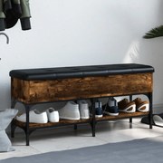 füstös tölgy színű szerelt fa cipőpad 102 x 32 x 45 cm